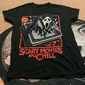 Ghost Face “scary movies and Chill” tshirt